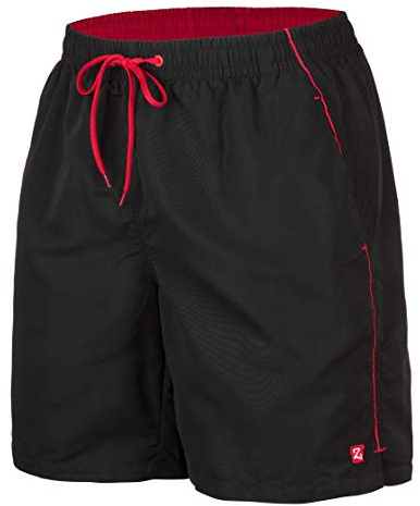 ZAGANO Pantaloncini da Nuoto e da Sport, Costume da Bagno da Uomo, Lunghi, Prodotti nell'UE, Resistenti e Comodi, 5104, Nero, 4XL