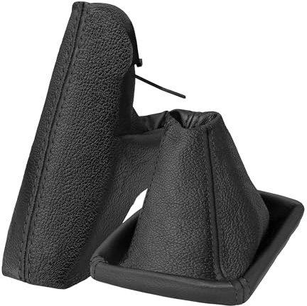 Funda palanca de cambios y Freno de mano - para Opel Astra H - negro - de cuero auténtico - de marchas manual - para transmisión manual - fuelle palanca de cambios Repuesto Específico - (A0018-1)