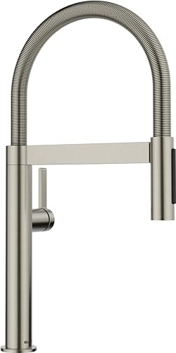 BLANCO CULINA-S II Mini | Küchenarmatur | Mit herausziehbarem Schlauch | [8,1x24x44,8 cm] | Wechsel von Klarstrahl in Brausestrahl | Wasserqualität & wassersparend | Hochdruck