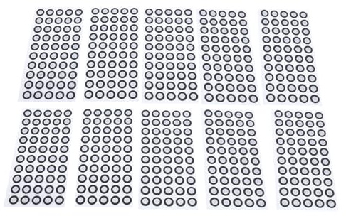 Marker per Scansione 3D 500 Pezzi, Punti per Scansione 3D, 6 Mm ID 10 Mm OD Punto di Riferimento Marcatori a Riflessione Diffusa Punti di Tracciamento Scansione 3D, Marcatori