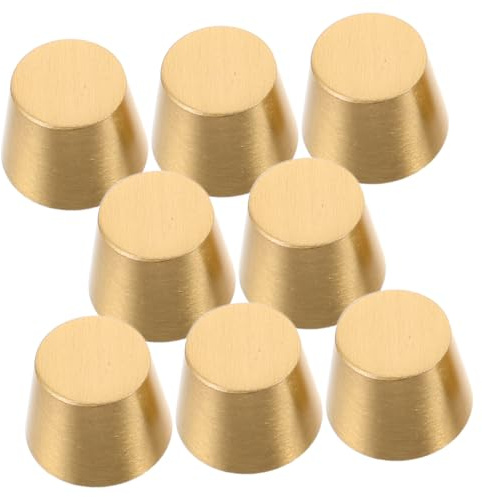 MALUGOGO 8 piedini in ottone per scatola di gioielli, piccoli piedini rialzati in legno con design a cono stabile, accessori decorativi per vassoi, scatole da esposizione e accessori per mobili