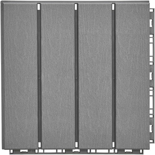 1 pz Piastrelle for Patio ad Incastro Piastrelle da Giardino in plastica Pavimentazione Decorativa for passerella for Balcone Esterno Cortile(Light Grey)