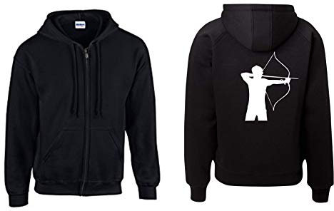 Textilhandel Hering Jacke - Bogenschießen (Schwarz, M)