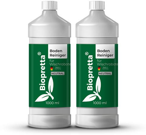 biopretta Bodenreiniger für Wischroboter Neutral 2 x 1000ml Reiniger Konzentrat sehr ergiebig und Ökologisch!