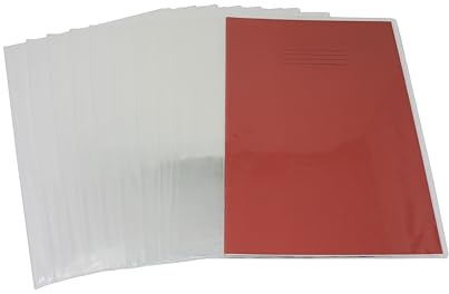 Bright Ideas Clear PVC Book Covers A4+ 490mm x 350mm (Flat), 250 Micron, PK10 Covers. Thick and Extra Strong. Easy to Clean and Wipeable Made to Protect School Exercise Books. BI9003