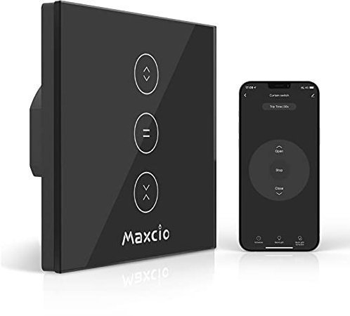Interruttore Tapparelle WiFi, Maxcio Smart Switch per Tapparelle Elettriche, Compatibile con Alexa e Google Home, APP Controllo, interruttore WiFi per Persiane Avvolgibili e Tende
