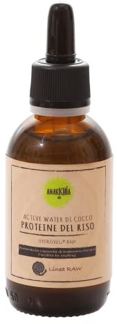 Siero capelli Active Water di Cocco + Proteine Del Riso Volumizzante, Facilita Lo Styling - Per Capelli Ricci, Lisci Mossi, Capelli Indisciplinati, Secchi e Danneggiati - Nichel Tested 50 ML