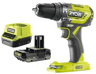 Pack RYOBI Perceuse-visseuse à percussion R18PD5-0 - 18V One+ Brushless - 1 Batterie 2.0Ah - 1 Chargeur rapide