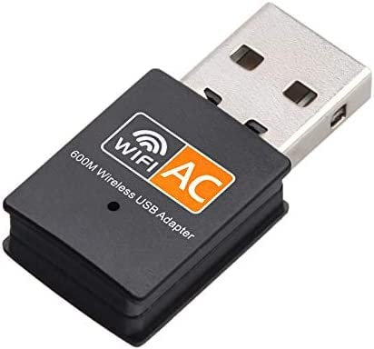 USB WiFi dongle, 600Mbps Banda Dual 2.4GHz/5GHz Antena rápida de Alta Ganancia 802.11ac Wi-Fi Adaptador de Red inalámbrico Compatible con Windows Mac y Linux