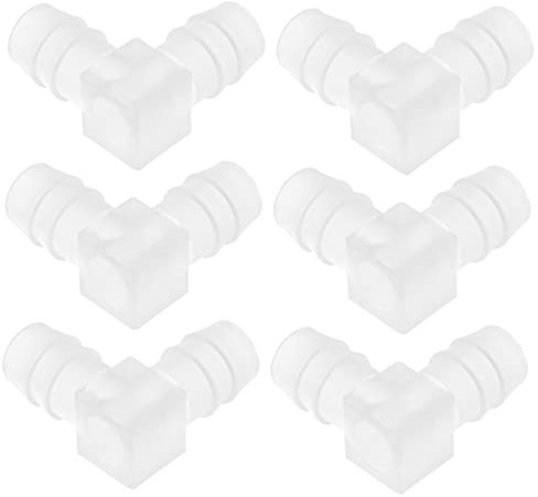 KONTONTY 6pezzi Raccordi per Flessibili in Plastica Connettori Ad Angolo Retto Connettore Gomito per Flessibile Raccordo Gomito per Flessibile Raccordo per Forma