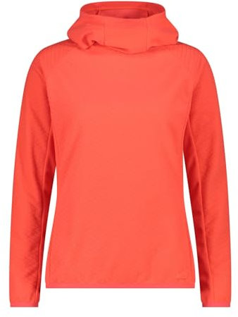 CMP Woman Sweat FIX Hood RED Fluo - 38