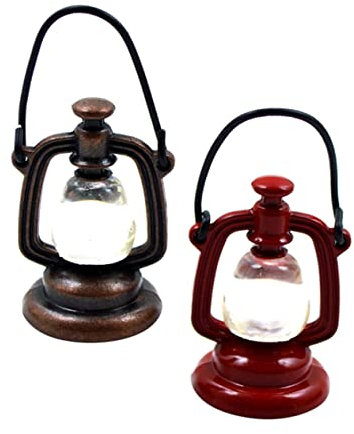 BESTonZON 2stücke Miniatur Kerosinlampen Für Vintage Deko Mit Feinen Details Für Dollhouse Furniture Und Szenen Für Kreative Spielwelten