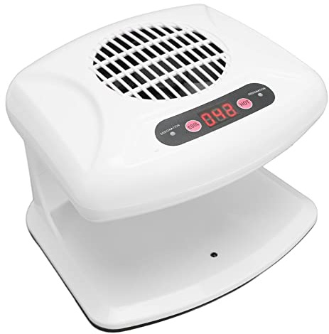 Nageltrockner -Lüfter, Nagelgel schnell trocknende Härtung Nagelfächertrockner für eine Hand, warmes und kühles Windgebläse für normale Nagellack, Zuhause und Salonkonsum (EU)