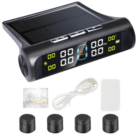 Monozoz Reifendruckkontrollsystem,Reifendruckkontrollsystem | Präzises USB-Lade-Reifenüberwachungssystem | Staubdichte Reifensensoren, Reifendrucksensor für LKW, Wohnmobile, Anhänger