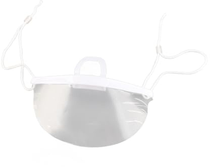 Mascarillas, 10 Piezas Mascarilla Transparente para Catering Plástico Antivaho Spray Saliva Chef Escupir Comida Hotel Cocina Restaurante Suministro (Como se muestra)