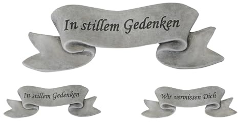 NETPROSHOP Grabschmuck Schleife Wir vermissen Dich oder In stillem Gedenken ca. 17 x 5 cm, Auswahl:In stillem Gedenken