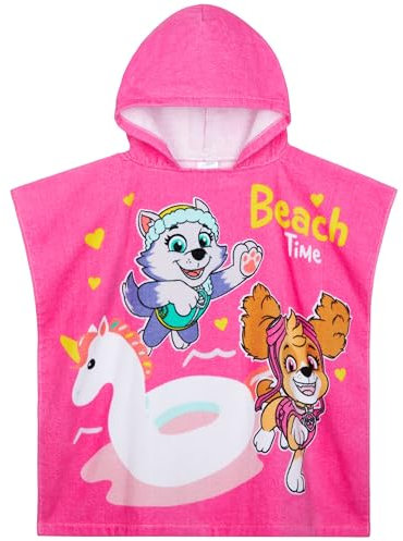 Paw Patrol Toalla Poncho con Capucha para Niña Skye Everest Poncho Playa Piscina Infantil Toallas Algodon Regalo Niños