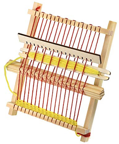 Webstuhl-Set, Holzwebmaschine, Webrahmen, Mini-Webmaschinen-Set aus Holz für Kinder und Erwachsene, DIY-Handwerk