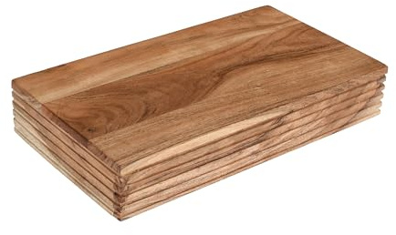 SAM Wandboard Leona 45x25x8 cm, mit Schublade, Akazie Natur | Akazienholz massiv, Wandkonsole/Regal mit gerillter Optik