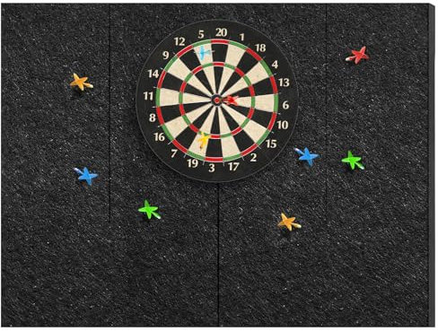 KEAGAN Dartboard Wandschutz, Filz Dart Wandschutz, Selbstklebend, Gespleißt, Wandumrandung für Dartboard, Dartschutz Rückseite, Filz Wandfliesen, Kork Dartboard Rückseite (Extended Length)
