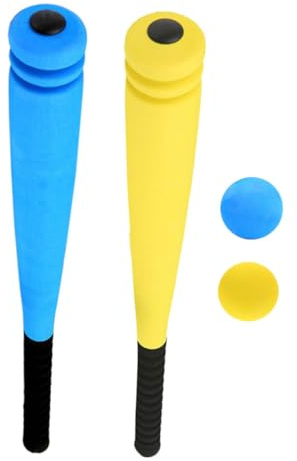 Toyvian 2set Barnvänligt Baseballset Med Foam Bats Och Bollar Justerbart Grepp För Inomhus Och Utomhuslek Små Barns Sportträning
