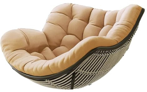 HLTQL Coussin Fauteuil Papasan Coussin Fauteuil Rotin Pivotant Coussin Oeuf Suspendu Exterieur Jardin Coussin Assise Salon De Jardin Exterieur(#7,120x100x10cm)