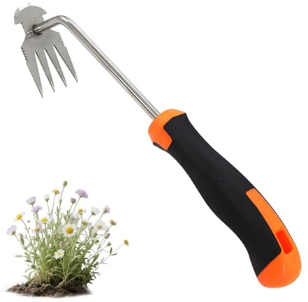 1 Pièce Arrache Mauvaise Herbe,Desherbeur Manuel,Desherbeur,Outil De Désherbage En Acier Inoxydable,Outil De Jardinage,Outil De Désherbage Manuel,Arrache Mauvaise Herbes Jardinage,Pour Jardin(Orange)