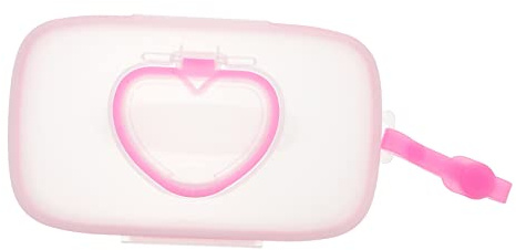 Tragbare Feuchttücherbox Rosa mit Feuchtigkeitsschutz, Pp, für Babys | 1 Stück, Hängedesign für Kinderwagen und Stühle, Leicht zu Öffnen, für Babyfeuchttücher Unterwegs