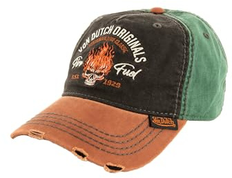 Von Dutch - Baseballkappe für Damen und Herren, Schwarz, Braun/Schwarz/Grün/Weiß, One size