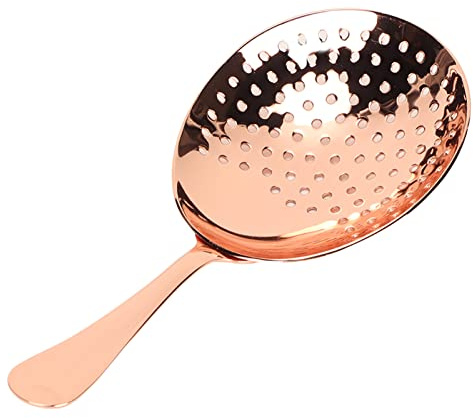 2 pezzi Schiumarola con foro, colino Julep in acciaio inossidabile, multifunzionale, utensile da cucina per la cucina (Frammento) (D'oro) (Bronzo)
