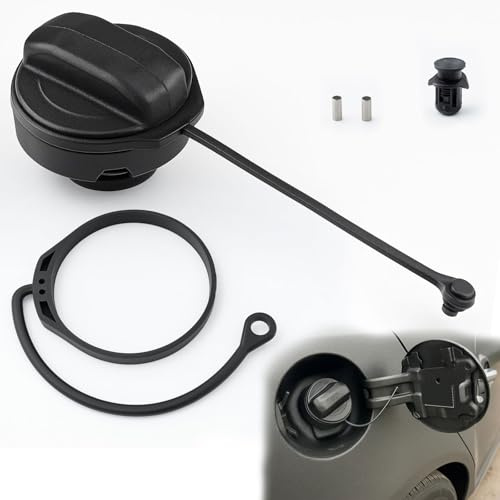 GZjiyu Tappo serbatoio, tappo del serbatoio, nastro di supporto con 1 clip e 2 perni, coperchio del serbatoio di emergenza, per tutte le auto