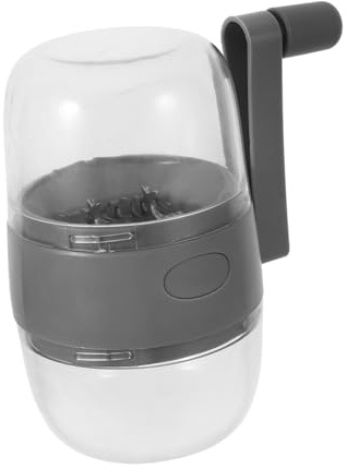 ROMISBABA Picadora Manual de Frutos Secos y Ajo Manivela, Molinillo de Nueces Gris Compacto, Acero Duradero, para Uso en Cocina y Viaje, Herramienta Portátil y Desmontable,