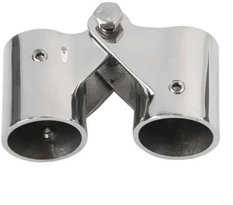Desiumite Bootsrohrverbinder aus Edelstahl für Yachtschienenarmaturen mit klappbarem Drehgelenk-Design, kompatibel mit 20 mm, 22 mm, 25 mm Außendurchmesser, Marine-Grade 316 für den Außenbereich (25