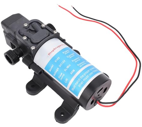 Generic Micro Pompe électrique à Membrane, Rehausseur de Pression D'eau Efficace pour Camping-car, Voiture, Tête 60W, 80M, équipement D'extérieur