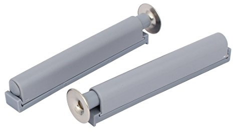 Sourcingmap Kitchen Cabinet Cupboard Door Push Press Open Catch Touch Latch Gray 2pcs