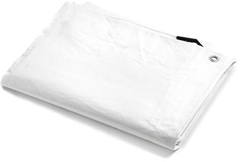 STI Telo PVC Ultra 260gr occhiellato Copertura Impermeabile Esterni Bianco 2,5X3m