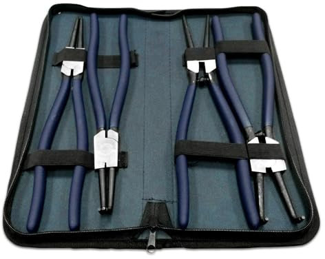 4-tlg Satz Sicherungsring-zange 300mm Seegering/Sprengring-zange Set Innen+Außen