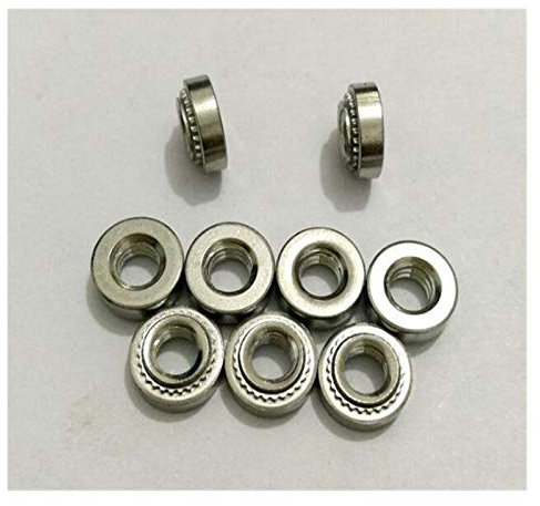 100 stücke M3 M4 M5 M6 PEM Muttern Edelstahl Selbstclinchmuttern Druck Einnietmuttern Einpressmutter Edelstahl 304 DaJiKan (Size : M5 2)