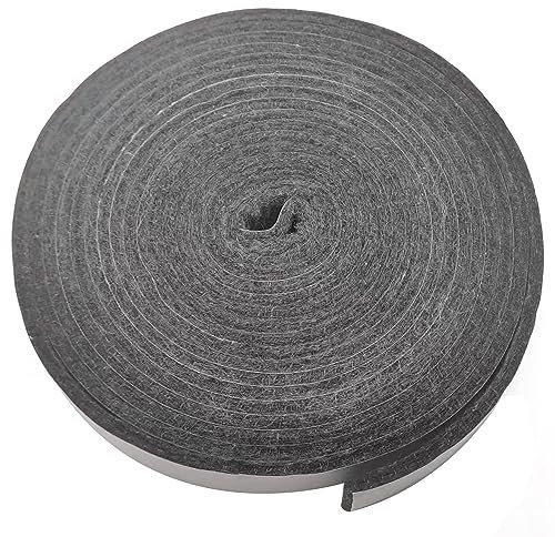 BBQ Gasket Self Stick Smoker Seal,High Temp Grill Gasket Replacement Fit Big Green Egg Char-Griller Auto-Kamado Akron Grill,Smoker Gasket Tape Self Stick Felt 4.5m Long, 2.2cm Wide, 0.4cm Thick