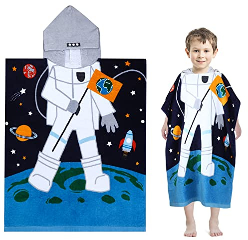 MOEMOE BABY Asciugamano con cappuccio per bambini, 70 x 60 cm, in cotone, per bambini, con cappuccio, per ragazze e ragazzi