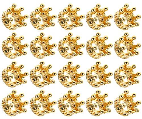 IMIKEYA 40 Stk Kronenverzierung Antike Anhänger Perlen Lose Perle Armbänder Machen Bastelperle König Verzaubert Mini-perle Miniatur-kronen Vintage-charme Bastelmaterial Zirkon Wild 3d