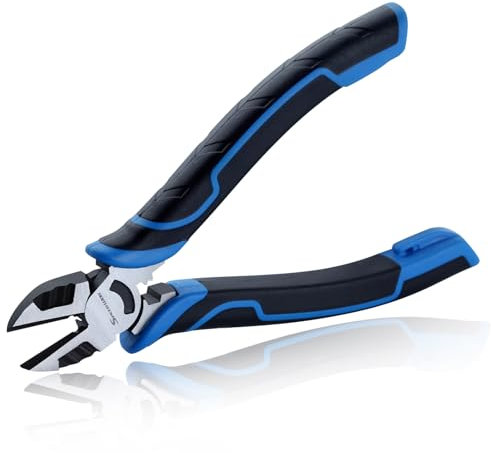 SPEEDWOX Pinze multifunzione da 6 pollici Pinze multiuso da taglio diagonale Pinze multiuso Pinze a filo tagliafili Pinze di taglio laterale di precisione Taglierina a filo diagonale con spelafili e