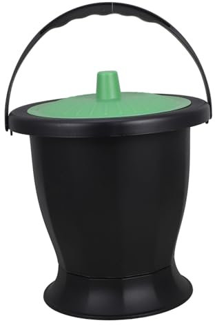 minkissy Urine Pot for Camping Portable Potty Lid Adult Chamber Pot Made of Plastic Easy to Use at Home Travel