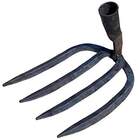 Yardwe Rastrillo De Jardín De Dientes Martillado Cabezal Herramienta De Rastrillo para Jardinería Agrícola Pequeño