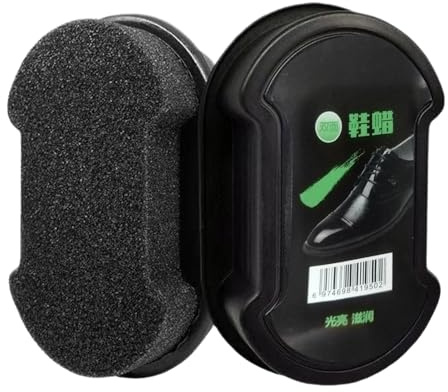 Schuhputzschwamm | sofortiger Glanz und Schutz für Schuhe | schwarzer Instant-Schuhglanz- | Creme für Lederschuhe, Stiefel, Ledertaschen, Kaps, Hosen, Sofas perfektes Schienbein