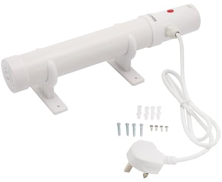 Coopers of Stortford - 60W Tube Heater - Discreet 34cm Low-Cost Heater with Thermostat Protection, Power Indicator Light and Mounting Brackets for Sheds Garages Lofts and Cupboards