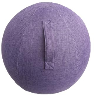 Ufeiwan Gymnastikball-Hülle mit Reißverschluss, Schutzhülle für Yoga-Ball, abnehmbarer Stoffbezug, Gymnastikball 65 cm (Lila, 75 cm)