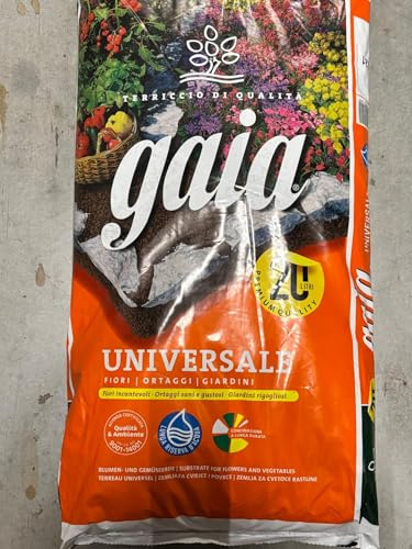 Blumenerde Erde Substrat Gaia Universal Aussaat rinvasi Pflanzen Blumen Garten 20 L