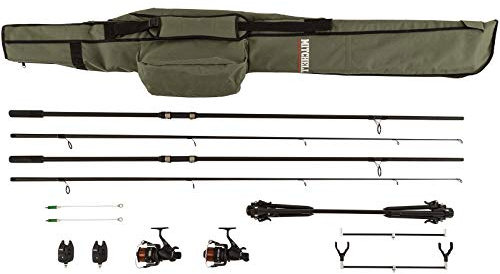 Mitchell GT Pro Ruten und Rollen Carp Karpfen Komplett-Set, Schwarz