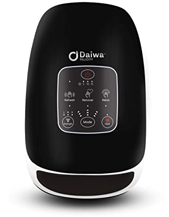 Daiwa Felicity AcuPalm Hand Massager Machine - Rechargeable Compression Therapy Massage assists Carpal Tunnel and Arthritis Pain Relief - 15 Minute Off Timer